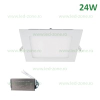 SPOTURI LED DE SIGURANTA - Reduceri Spot LED Patrat 24W Alb Emergenta Promotie